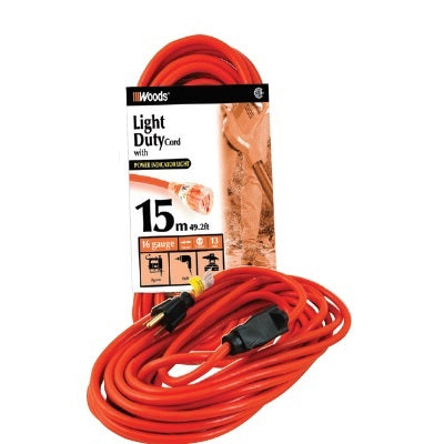 Extension Cord-Outdoor, Orange, 15M, 16/3 Sjtw - 541550