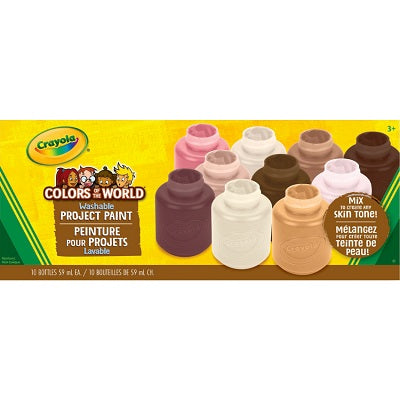 Paint-Crayola Washable, Colours Of The World 59Ml 10/Box - 54-1847