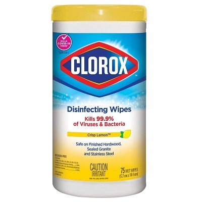Disinfecting Wipes-Clorox Lemon Scent, 75-Count - 55500-01608