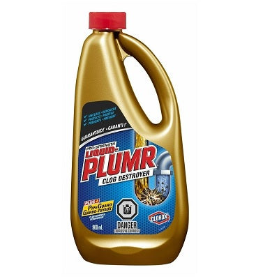 Drain Cleaner-Liquid-Plumr, Full Clog Destroyer 900Ml. - 55500-01811