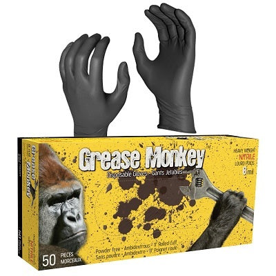 Gloves-Grease Monkey Powder Free 8Mil, X-Large 50/Box - 5555PF-XL