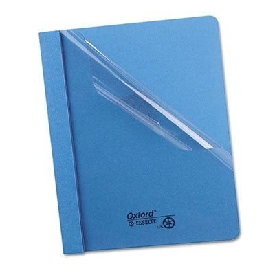 Report Cover-With Fasteners Leatherine/Clear Front, Lt. Blue - 55801