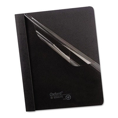 Report Cover-With Fasteners Leatherine/Clear Front, Black - 55806