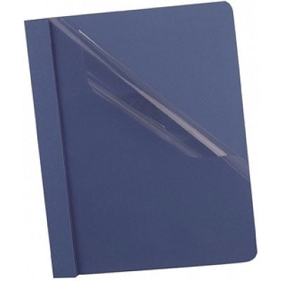 Report Cover-With Fasteners Leatherine/Clear Front,Dark Blue - 55838