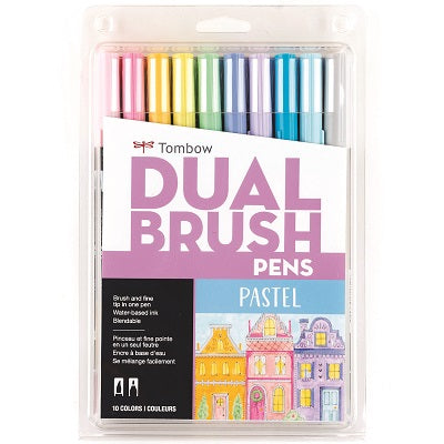 Brush Pen Set-Dual, Pastel Palette 10/Pack - 56187