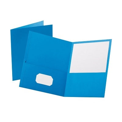 Portfolio-Twin Pocket, Standard, Light Blue 6/Pack - 56501
