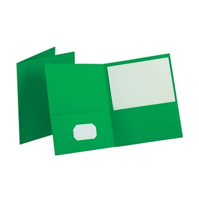 Portfolio-Twin Pocket, Standard, Green 6/Pack - 56503