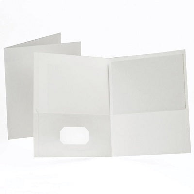 Portfolio-Twin Pocket, Standard, White 6/Pack - 56504