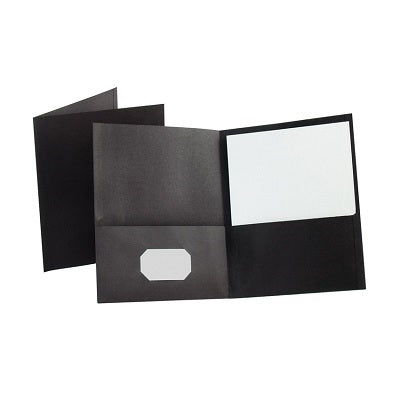 Portfolio-Twin Pocket, Standard, Black 6/Pack - 56506