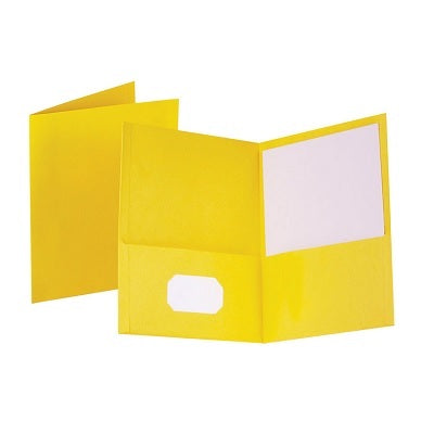 Portfolio-Twin Pocket, Standard, Yellow 6/Pack - 56509
