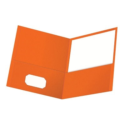 Portfolio-Twin Pocket, Standard, Orange 6/Pack - 56510