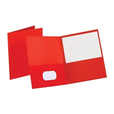Portfolio-Twin Pocket, Standard, Red 6/Pack - 56511