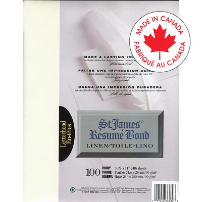 Paper-Resume Bond, Letterhead, Linen, Natural 100/Pack - 57246-76602