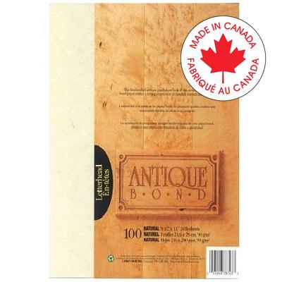 Paper-Antique Bond, Letterhead, Natural 400/Pack - 57246-78223