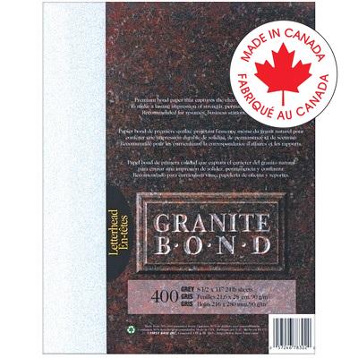 Paper-Granite Bond, Letterhead, Grey 400/Pk - 57246-78302