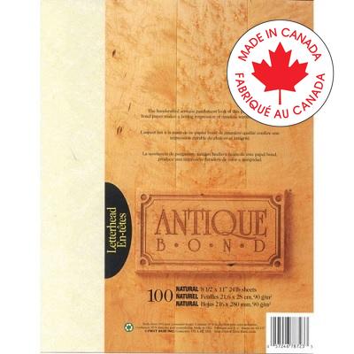 Paper-Antique Bond, Letterhead, Natural 100/Pack - 57246-78723