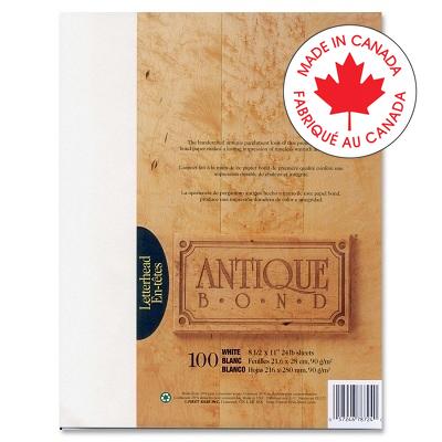 Paper-Antique Bond, Letterhead, White 100/Pack - 57246-78724
