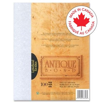 Paper-Antique Bond, Letterhead, Blue 100/Pack - 57246-78726