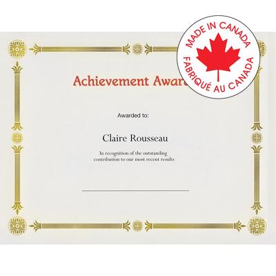 Certificates-Premium Weight Julian, Linen Gold Foil Ivory - 57246-83405