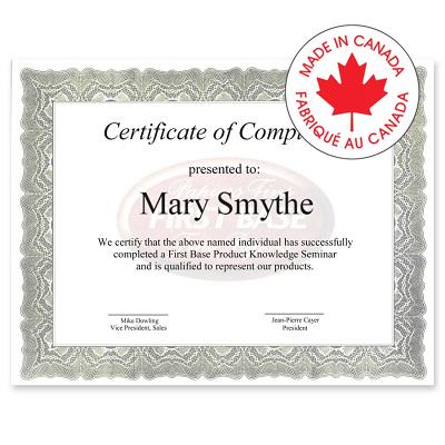 Certificate-Gioche With Seals, Green 25/Pack - 57246-83408