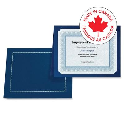Certificate Holder-Classic Linen With Gold Foil, Navy Blue - 57246-83434