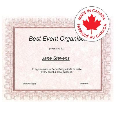 Certificate-Regent, Red, No Seals, 100/Pack - 57246-83502