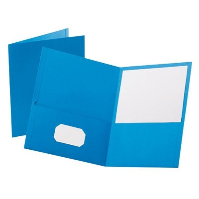 Portfolio-Twin Pocket, Standard, Light Blue 25/Bx - 57501