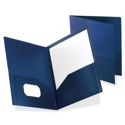 Portfolio-Twin Pocket, Standard, Blue 25/Bx - 57502