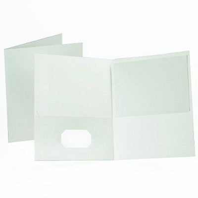 Portfolio-Twin Pocket, Standard, White 25/Bx - 57504