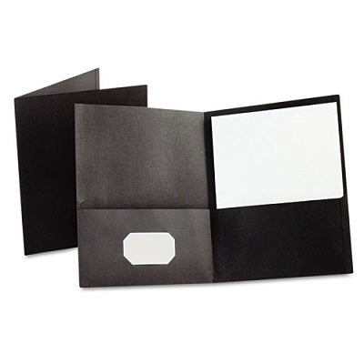 Portfolio-Twin Pocket, Standard, Black 25/Bx - 57506