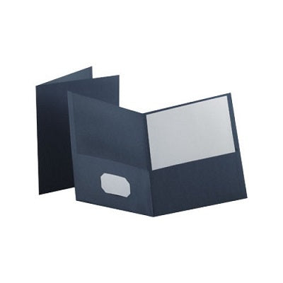 Portfolio-Twin Pocket, Standard, Dark Blue 25/Bx - 57538