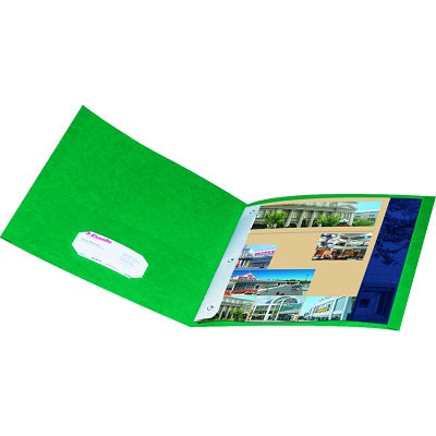 Portfolio-Twin Pocket With Fasteners, Green - 57703