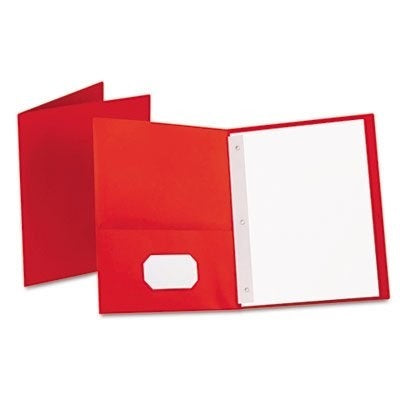 Portfolio-Twin Pocket With Fasteners, Red - 57711