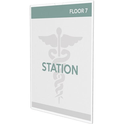 Sign Holder-Cubicle, Top Loading 8.5Wx11H, Clear - 588601
