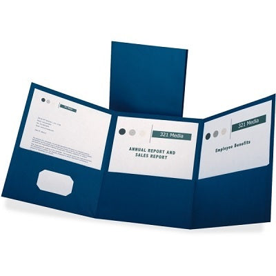 Portfolio-Tri Fold 3-Pocket, Blue - 59802
