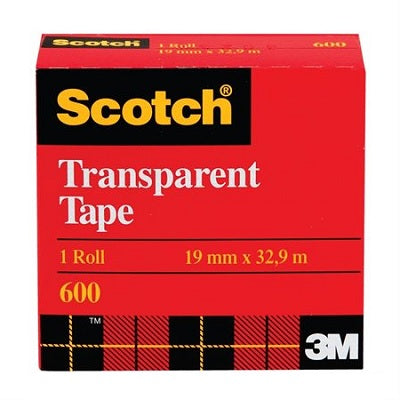 Tape-Transparent Scotch 19Mmx32.9M Boxed - 600-18BXD