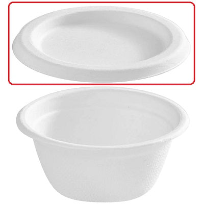 Portion Cup Lids-Compostable Bagasse, 2Oz. 100/Pack - 6036
