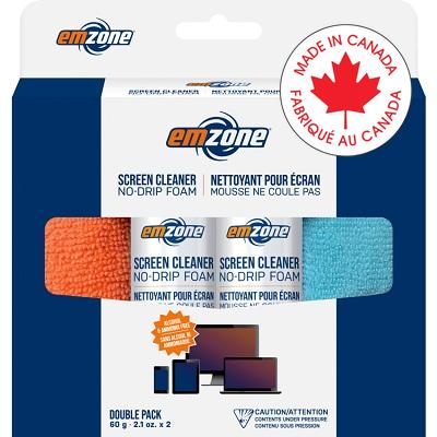Screen Cleaner-Emzone, 2 60G Foaming & 2 Microfiber Cloths - 60480-47072