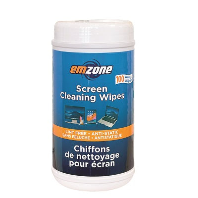 Screen Cleaner-Wipes Lcd, Emzone Tub Of 100 Wipes - 60480-47090