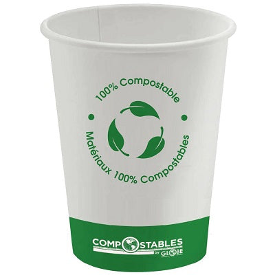 Cups-Compostable, Single Wall, Hot/Cold 10Oz. 50/Pack - 6053