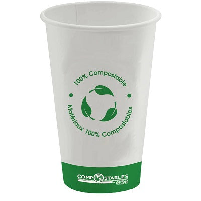 Cups-Compostable, Single Wall, Hot/Cold 16Oz. 50/Pack - 6055