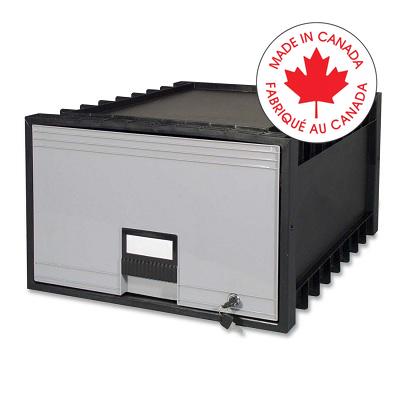 File Drawer-Plastic, Legal, Black/Grey - 61402U01C