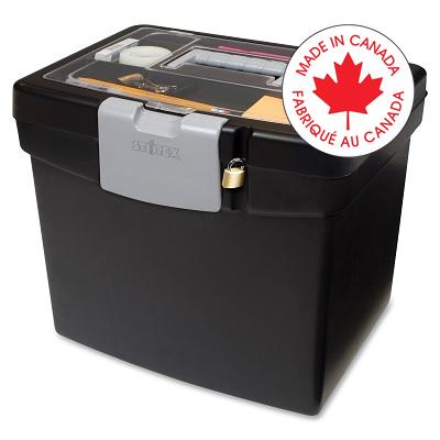 File-Portable, Letter With Top Organizer, Black - 61504B03C