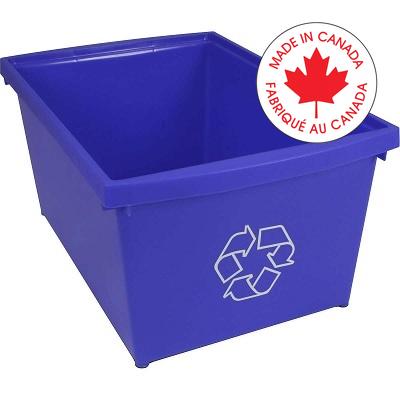 Recycling Bin-Deskside, Letter 4 Gal/15L Blue/Logo - 61505U06C