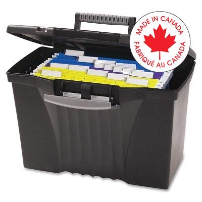 File-Portable, Letter/Legal, Supply Top, Black - 61510B04C