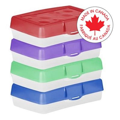 Pencil Box-Small, Colour Lid/Clear Bottom, Assorted - 61605U12C