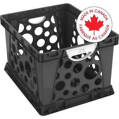 File Crate-Letter/Legal, Deluxe, Black - 61788U03C