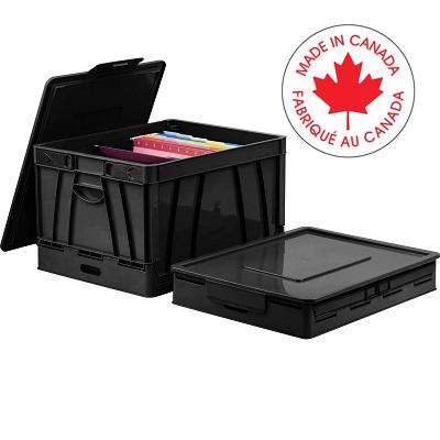 File Crate-Collapsible Letter/Legal, Black - 61809U04C