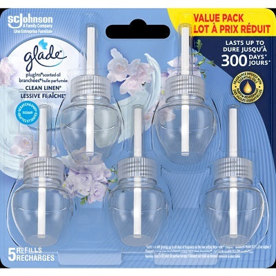Air Freshener-Glade Plugins Refill, Clean Linen 5/Pk - 62300-00099