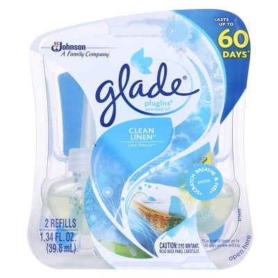 Air Freshener-Glade Plugins Refill, Clean Linen 2/Pack - 62300-84101